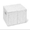 ARPAN Paper Rope Storage Basket Box with Lid-White, Large view 1