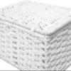 ARPAN Paper Rope Storage Basket Box with Lid-White, X-Large view 4