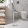 Gatco 1431C Modern Rectangle Base Freestanding Toilet Paper Holder, 21.25" Chrome with Weighted Base view 3