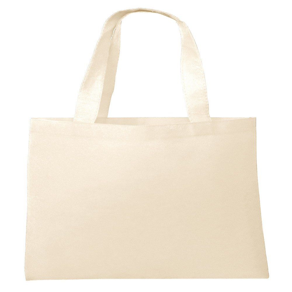 Eco Friendly Reusable Non-Woven Grocery Shopping Bag Ideal Standard Size (80, Natural)