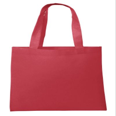 Eco Friendly Reusable Non-Woven Grocery Shopping Bag Ideal Standard Size (100, Red)