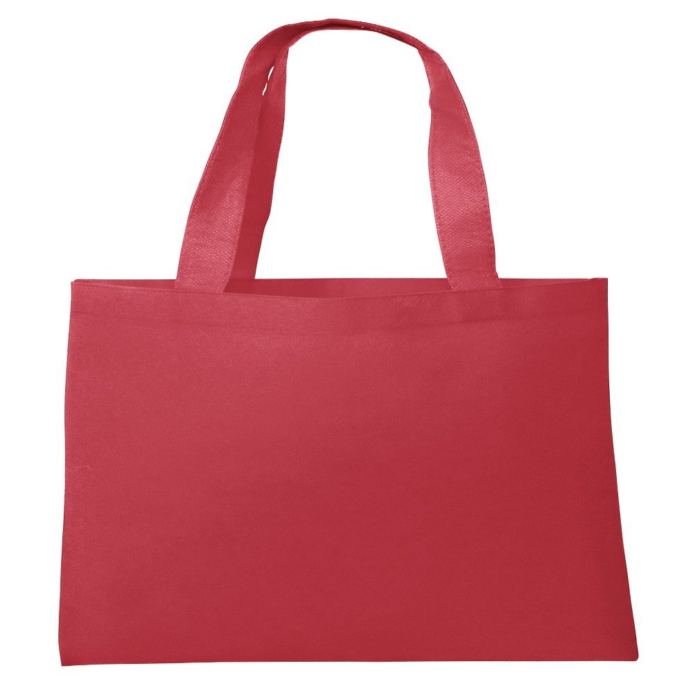Eco Friendly Reusable Non-Woven Grocery Shopping Bag Ideal Standard Size (100, Red)