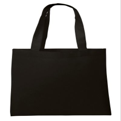 Eco Friendly Reusable Non-Woven Grocery Shopping Bag Ideal Standard Size (80, Black)