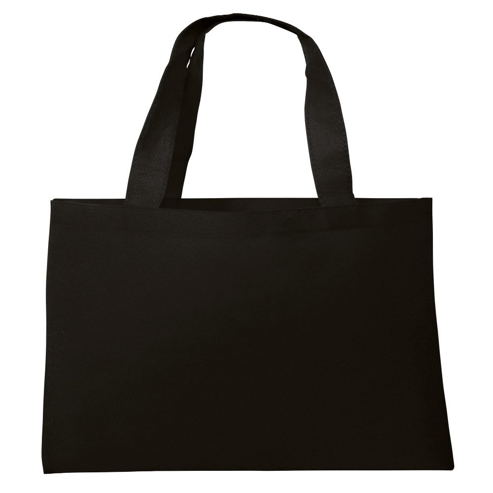 Eco Friendly Reusable Non-Woven Grocery Shopping Bag Ideal Standard Size (80, Black)