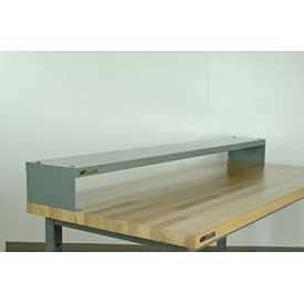 Stackbin 4-3EX Steel Raised Shelf for 36" Workbenches, Gray, 36" Length, 10" Width, 6" Height