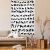 Ambesonne Dog Lover Tapestry, Silhouettes of Different Breeds of Dogs Chow Chow Shepherd Pinscher Spaniel, Wall Hanging for Bedroom Living Room Dorm Decor, 60" X 80", Black White view 2