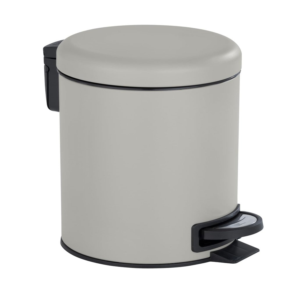 Anatomicline Pedal bin Leman Taupe, Steel, Beige, 22.5 x 17 x 25 cm
