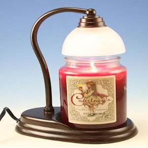 Aurora Bronze Candle Warmer and Courtneys 26 oz Candle - Lavendar