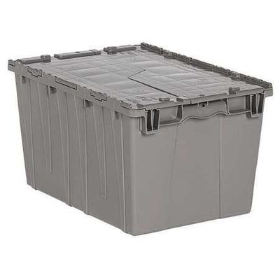 Orbis 50 lb Capacity Attached Lid Container Gray FP171 GRAY