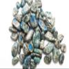 Fundamental Rockhound Products: 1 pc K2 Azurite in Granite Tumbled Stone Gemstone Crystal with Carrying Pouch, info Card, Stone Certification (Small) view 1