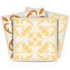 Authentic Tile Stickers by Mi Alma 24 PC Set Spanish Design Wall Tile Decal Perfect for Kitchen Backsplash or Bathroom Tiles Vinyl Art Easy to Install Peel and Stick (6x6 Inch, Cream Gold A46) view 1