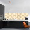 Authentic Tile Stickers by Mi Alma 24 PC Set Spanish Design Wall Tile Decal Perfect for Kitchen Backsplash or Bathroom Tiles Vinyl Art Easy to Install Peel and Stick (6x6 Inch, Cream Gold A46) view 2