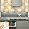 Authentic Tile Stickers by Mi Alma 24 PC Set Spanish Design Wall Tile Decal Perfect for Kitchen Backsplash or Bathroom Tiles Vinyl Art Easy to Install Peel and Stick (6x6 Inch, Cream Gold A46) view 4