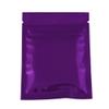 100 Durable Double-Sided Metallic Foil Mylar Flat QuickQlick Zipper Seal Bag 7.5x10cm (3x4") (Purple) view 1