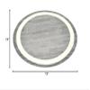 Unique Loom Del Mar Collection Area Rug - Maria (6' 1" Round, Gray/ Ivory) view 2