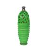 15" Lime Green and Gray Shiny Contemporary Outdoor Patio Cutout Bottom Vase view 1