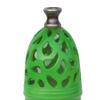 15" Lime Green and Gray Shiny Contemporary Outdoor Patio Cutout Bottom Vase view 2