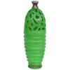 15" Lime Green and Gray Shiny Contemporary Outdoor Patio Cutout Bottom Vase view 3
