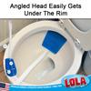 LOLA Bath & Toilet Bowl Scrubber Brush w/Comfort Handle & Hang Hole. Non-Scratch, Removes Rings w/Scrubbing Pad, 1 Pack view 4