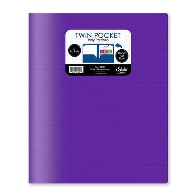Twin Pocket Poly Portfolio without Hole Punch 30402