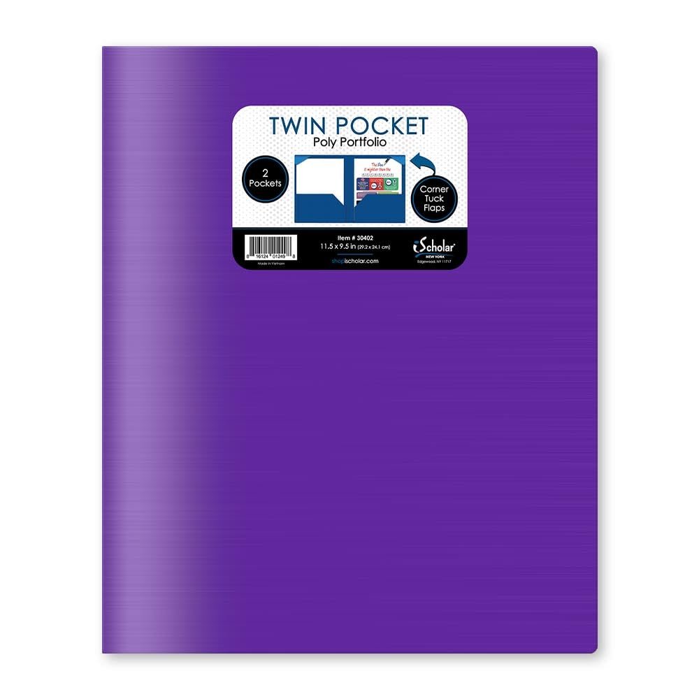 Twin Pocket Poly Portfolio without Hole Punch 30402