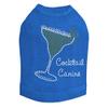 Margarita - Rhinestone with Cocktail Canine - Dog Tank, 2XL Royal Blue view 1