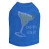 Margarita - Rhinestud with Yappy Hour - Dog Tank, L Royal Blue view 1