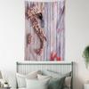 Ambesonne Winery Tapestry, Map of Italy Sardinia and Sicily Old Corks on Old Rustic Wooden Table, Wall Hanging for Bedroom Living Room Dorm Decor, 40" X 60", Purple Red Sand Brown view 4