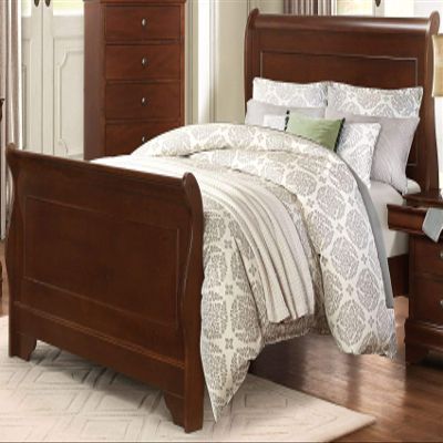 Homelegance Abbeville Full Sleigh Bedframe, Cherry