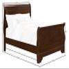 Homelegance Abbeville Full Sleigh Bedframe, Cherry view 2