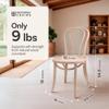 1018 Hairpin Bentwood Dining Chairs Set of 2 | Natural Handcrafted Wood Frame, Rustic Indoor Furniture | Wooden Chair for Kitchen Table, Coffee Shop, Cafe, or Bistro | Dining Room Chairs in rew view 3