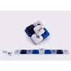 Agayof Travel Hanukkah Menorah: Dreidel Shaped 7.5 X 30 cm / 2.95" X 11.81" - Silver Grey Black Blue mn012 view 1