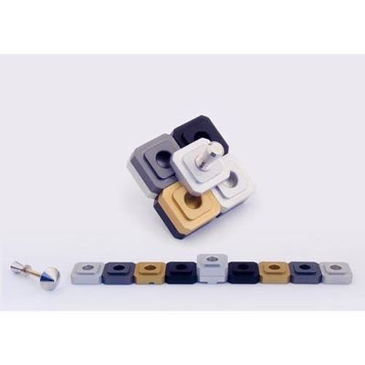 Agayof Travel Hanukkah Menorah: Dreidel Shaped 7.5 X 30 cm / 2.95" X 11.81" - Silver Grey Gold Black mn011