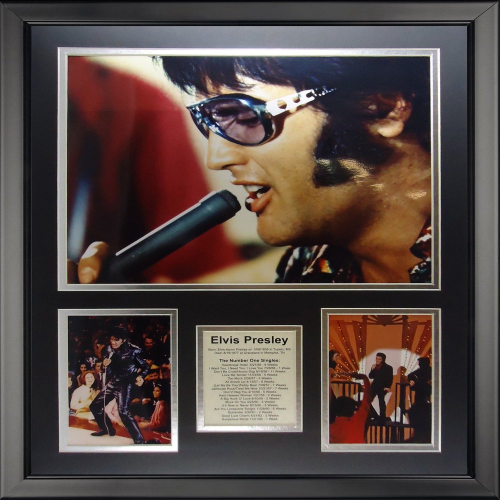 Legends Never Die Elvis Presley in Concert Framed Photo Collage, 16" x 20"