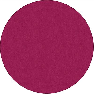 Flagship Carpets Americolors Collection Double Stitched and Serged Edges Round Carpet for Living Room, Bedroom, Entryway and Playroom Mat, 6', Solid Cranberry