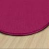 Flagship Carpets Americolors Collection Double Stitched and Serged Edges Round Carpet for Living Room, Bedroom, Entryway and Playroom Mat, 6', Solid Cranberry view 2