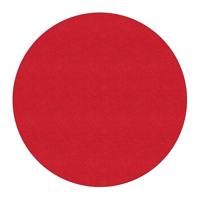 Flagship Carpets Americolors Collection Double Stitched and Serged Edges Round Carpet for Living Room, Bedroom, Entryway and Playroom Mat, 6', Solid Rowdy Red