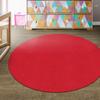 Flagship Carpets Americolors Collection Double Stitched and Serged Edges Round Carpet for Living Room, Bedroom, Entryway and Playroom Mat, 6', Solid Rowdy Red view 2