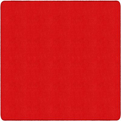 Flagship Carpets Americolors Collection Double Stitched and Serged Edges Carpet for Living Room, Bedroom, Entryway and Playroom Mat, 6' x 9', Solid Rowdy Red