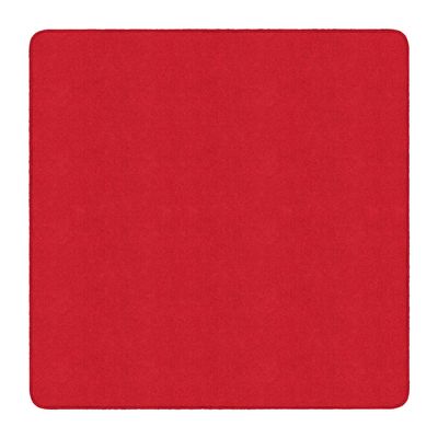 Flagship Carpets Americolors Collection Double Stitched and Serged Edges Carpet for Living Room, Bedroom, Entryway and Playroom Mat, 6' x 6', Solid Rowdy Red