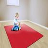 Flagship Carpets Americolors Collection Double Stitched and Serged Edges Carpet for Living Room, Bedroom, Entryway and Playroom Mat, 6' x 6', Solid Rowdy Red view 3