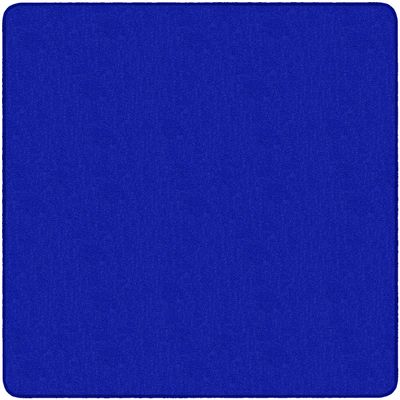 Flagship Carpets Americolors Collection Double Stitched and Serged Edges Carpet for Living Room, Bedroom, Entryway and Playroom Mat, 6' x 6', Solid Royal Blue