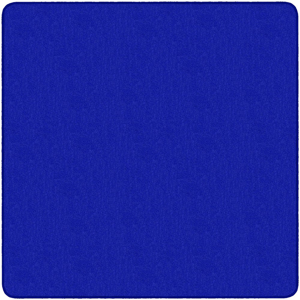 Flagship Carpets Americolors Collection Double Stitched and Serged Edges Carpet for Living Room, Bedroom, Entryway and Playroom Mat, 6' x 6', Solid Royal Blue