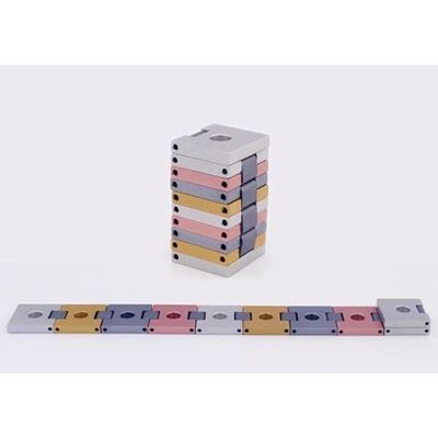 Agayof Hanukkah Menorah-Travel Belt 7.5 x 30cm / 12" x 3" - Silver Grey Gold Pink mn009
