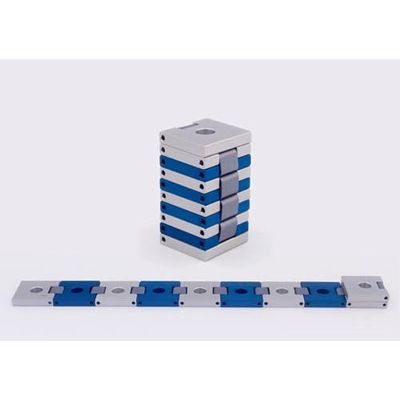 Agayof Hanukkah Menorah-Travel Belt 7.5 x 30cm / 12" x 3" - Silver Blue mn008