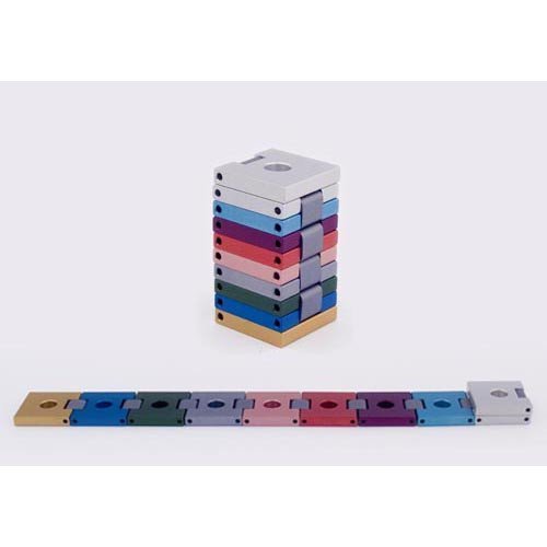 Agayof Hanukkah Menorah-Travel Belt 7.5 x 30cm / 12" x 3" - Multicolor mn010