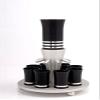 Agayof Eight Cup Kiddush Fountain Set in Aluminum 28 X 130 cm (Black) view 1