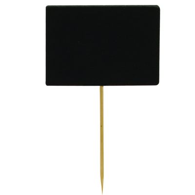 TableCraft Bamboo Chalkboard Pick, Wood Black, 12 x 0.3 x 6 cm