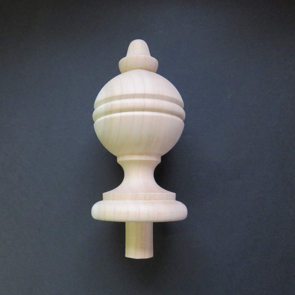 The Grand Finial Cherry Wooden Finial #31 (Cherry) 5 3/8 H x 2 5/8 W