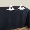 BalsaCircle 90x132-Inch Black Rectangle Polyester Tablecloth Table Cover Linens for Wedding Party Events Kitchen Dining view 1